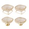 Spacious 24cm Wide Snacks and Fruit Serving Bowl for Coffee Table Solid Iron and PET Materials Fruit Display Plate