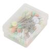 200pcs Multicolor Sewing Pins Flower Head Craft Positioning Pins Straight Pins For Household DIY