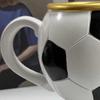 Soccer Ball Mug, Resin Coffee Beer Cup for Football Fans, Large Capacity Heat Resistant Fan Collectible Mug, Party Gift