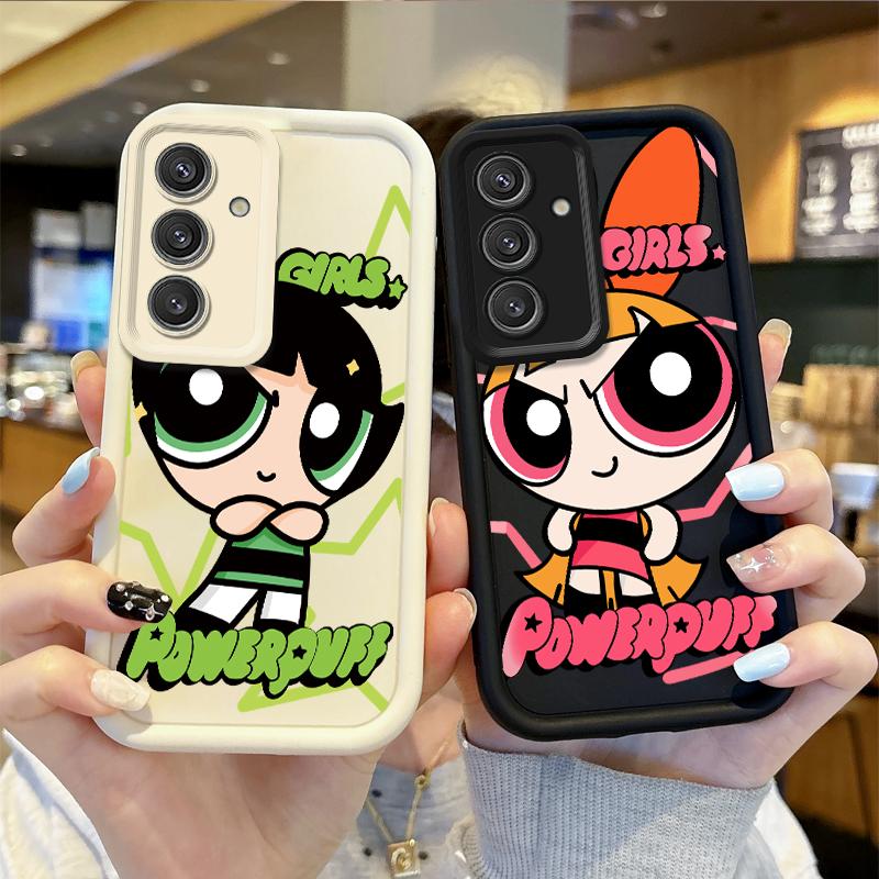 P-Powerpuff Girls Non-Slip Phone Case For Samsung Galaxy A35 A34 A33 A32 5G A31 A30 A24 A23 A22 A13 A12 A05 A03 Shockproof Cover