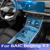 For BAIC Bei Jing X3 -Present  Car Interior Center Console Transparent TPU Protective Film Anti-scratch Sticker