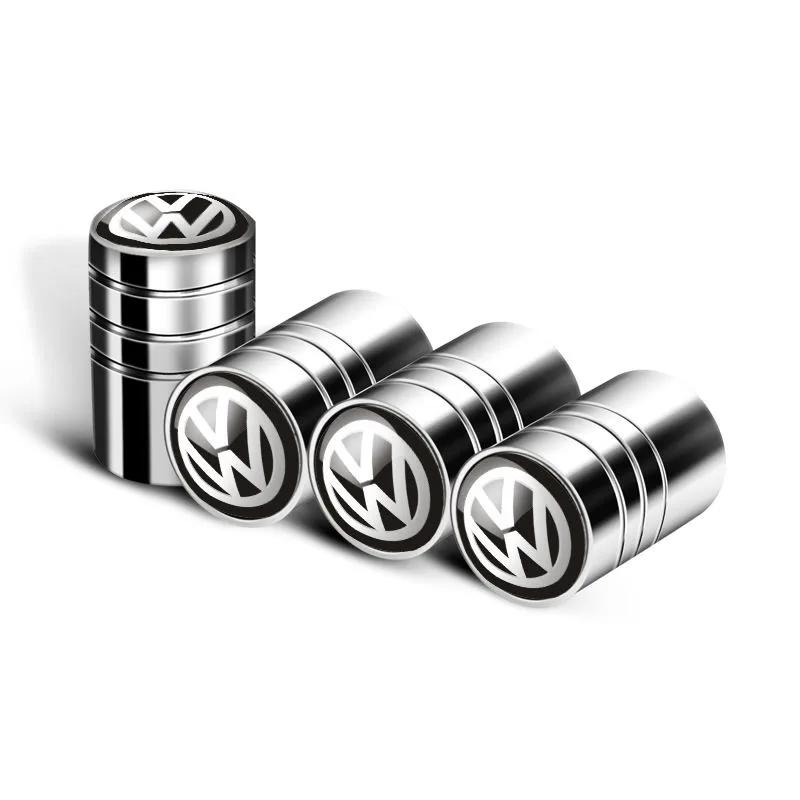 For VOLKSWAGEN VW Car Tire Valve caps Emblem metal Cap Case For for VW Volkswagen Golf Polo Passat   Touran accessories Car Styl