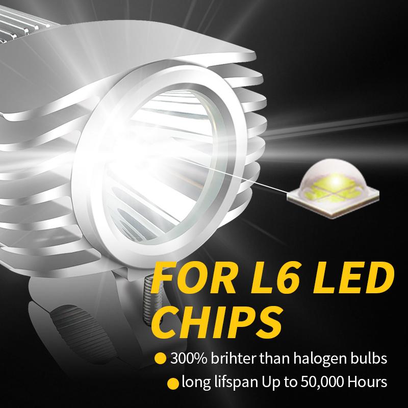 1Pcs White LED Car External Headlight 18W High/Low Motorcycle Headlamp Spotlight Drive Fog Spot Lights DC10v-72V
