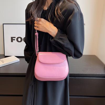 Fashion Textured Single Shoulder Bags For Women Summer Popular Solid Color Pu Leather Versatile Female Crossbody Bag
