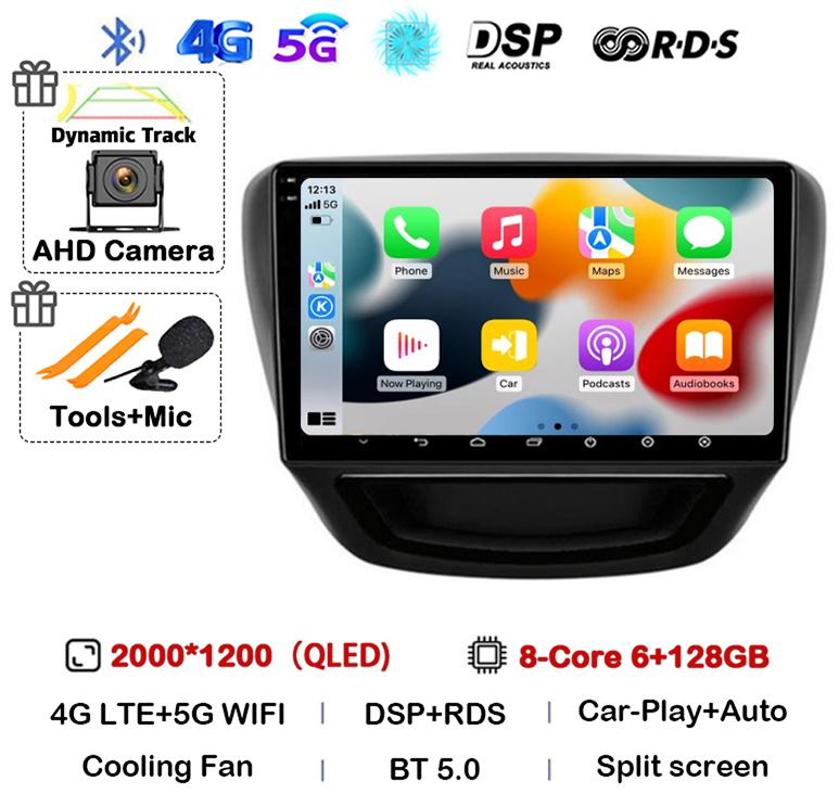 Android 14 Carplay Auto Car Radio For Chevrolet Cavalier 2016 2017 2018 Multimedia Stereo Video Player GPS 4G+WIFI BT 360 Camera