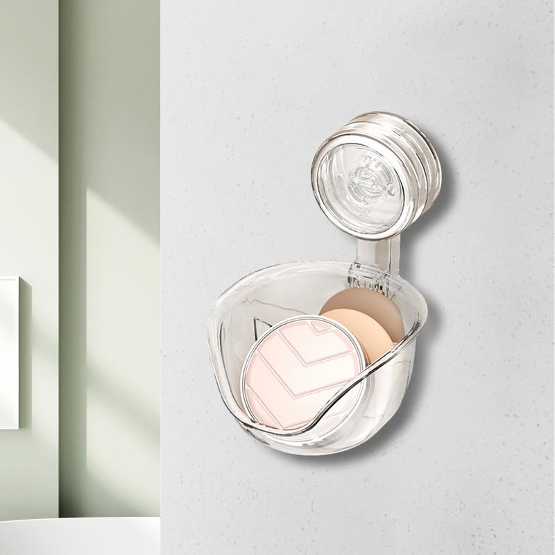 

Suction Cup Storage Rack Bathroom Shower Basket Wall Mounted Organizer Shelf Suction Cup Bottom Drainage Clear Multifunctional