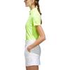 Adidas Logo Print Short Sleeve Polo Shirt Women tops Fluorescent-Green FJ3848
