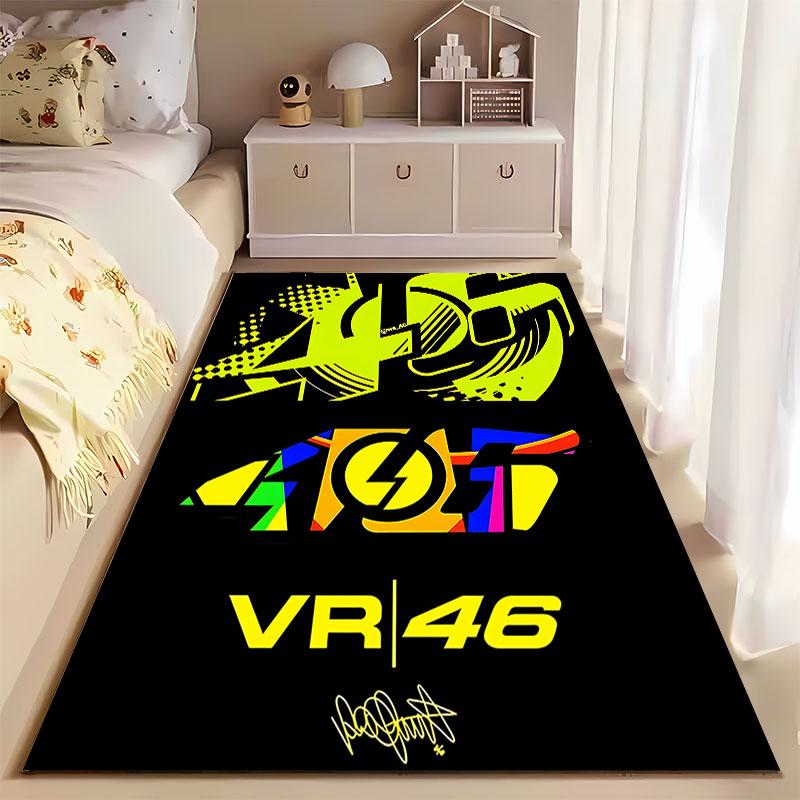 VR46 Racing Style Carpet Design Suitable As a Non-slip Mat for the Living Room or Bedroom Sofa