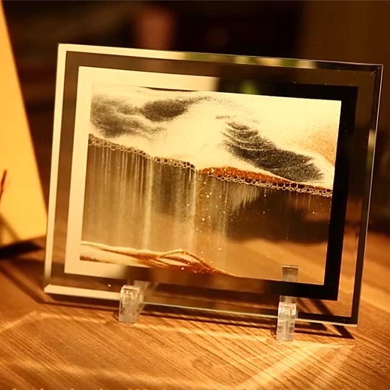 3D Flowing Sand Hourglass: Creative Glass Ornament & Birthday Gift