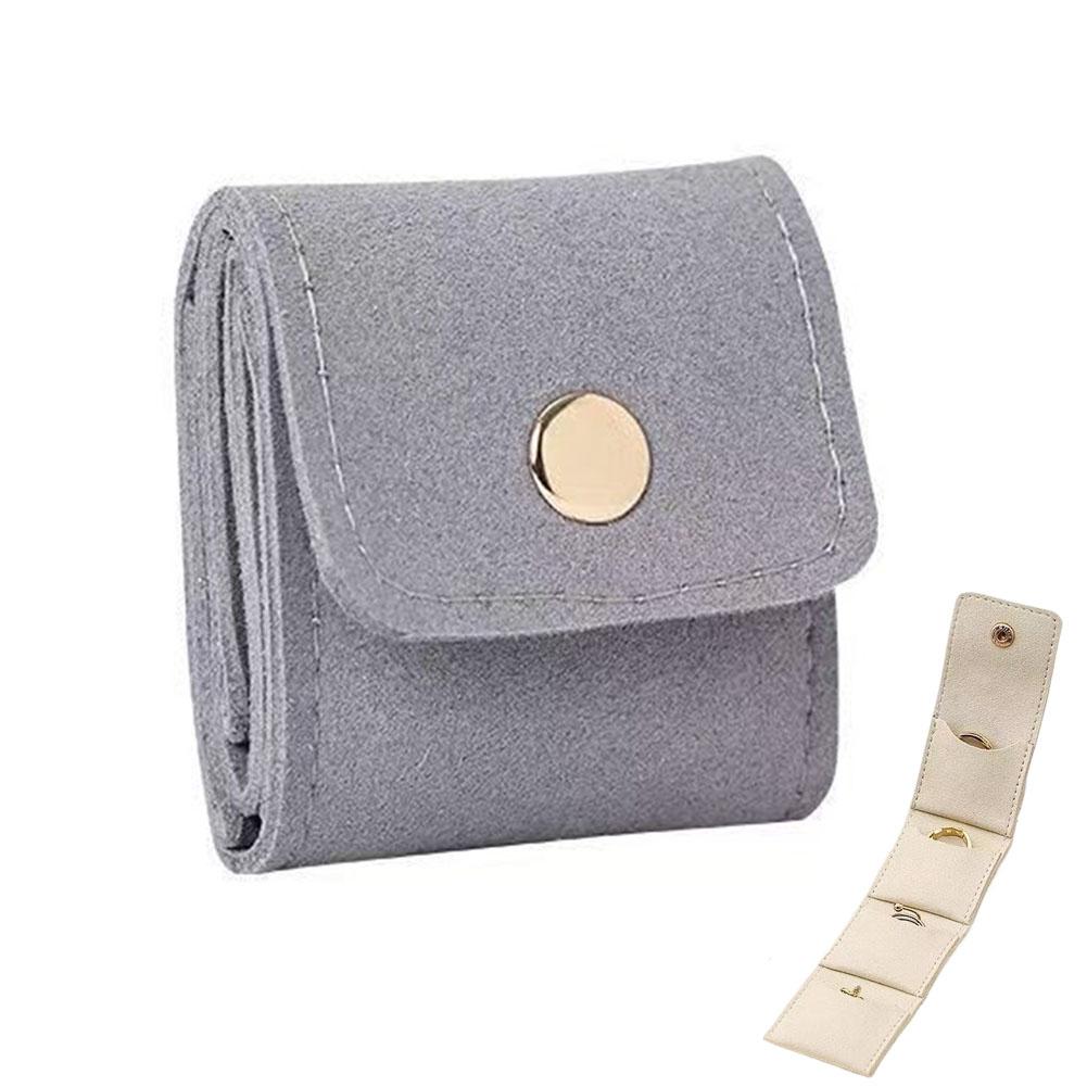 Portable Mini Jewelry Bag Earrings Jewelry Necklace Storage Bag Travel Storage Bag Storage Packaging Box Divided Accessories Bag