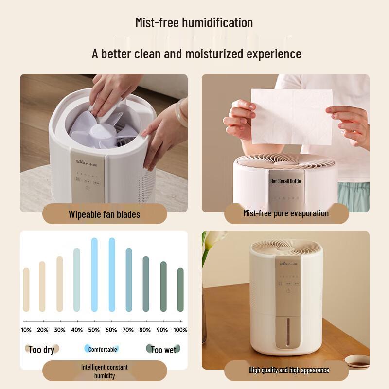 Bear JSQ-F40J1 Mist-Free Evaporative Humidifier CN plug (adapter included)