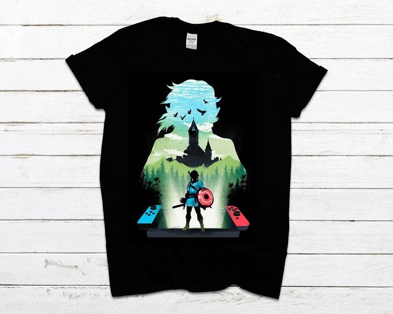 Top T-Shirt Tee Shirt The Legend of Zelda Breath of the Wild Art Link Men Women Kids Children 140