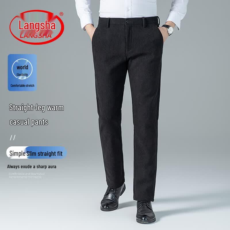 

LangSha Men s Four-Way Stretch Business Casual Pants 32