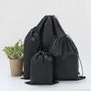 Portable Dustproof Drawstring Shoes Pouch Organizers Waterproof Drawstring Bag Black Nylon Bag Shoes Storage Bags for Travel
