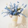 12/24pcs Blue Eucalyptus Stems Artificial Eucalyptus Leaves Stems Real Touch Leaf Branches for Home Office Wedding Decoration