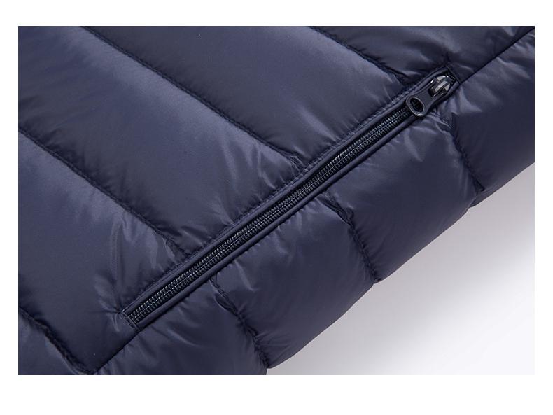 Men's 2024 Autumn/Winter High-End Casual Lightweight Down Jacket with Stand-Up Collar