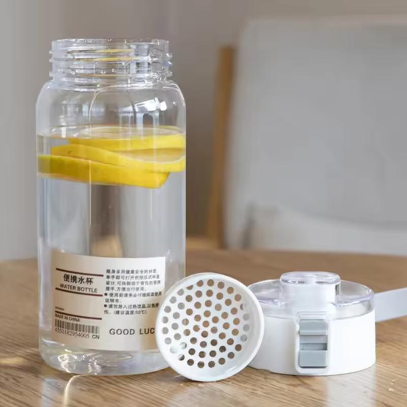 Portable Transparent Kawaii Water Bottle Sports Water Cup Plastic Handy Cup Outdoor Travel Office Essential Water Bottle Cup