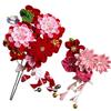 Hair ornament for Coming-of-Age Ceremony (for furisode kimono), red, KZ-4