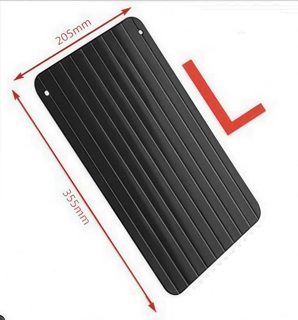 Quick Defrosting Tray for Frozen Meat Fish Vegetables Non-Electric Aluminum Thawing Non-Stick Surface High Thermal Conductivity