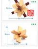 3D Konfucius Puzzle Sada 9 typů 3D intelektuální hračka pro dospělé strategická mapa v ceně přírodní dřevo obtížnost [Mythology Plaza] (Návod k použití)