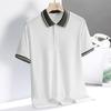 Sommer T-Shirt für Herren Business Poloshirt mit unifarbenem Polokragen und kurzen Ärmeln