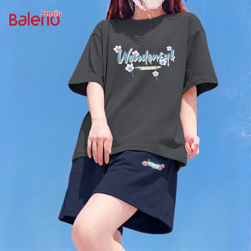 Baleno Women s Pure Cotton Short Sleeve & Shorts Set L
