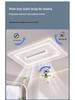 Leafless Ceiling Fan Light: Modern Smart Voice-Control Tricolor for Living Room & Bedroom - 110V, English