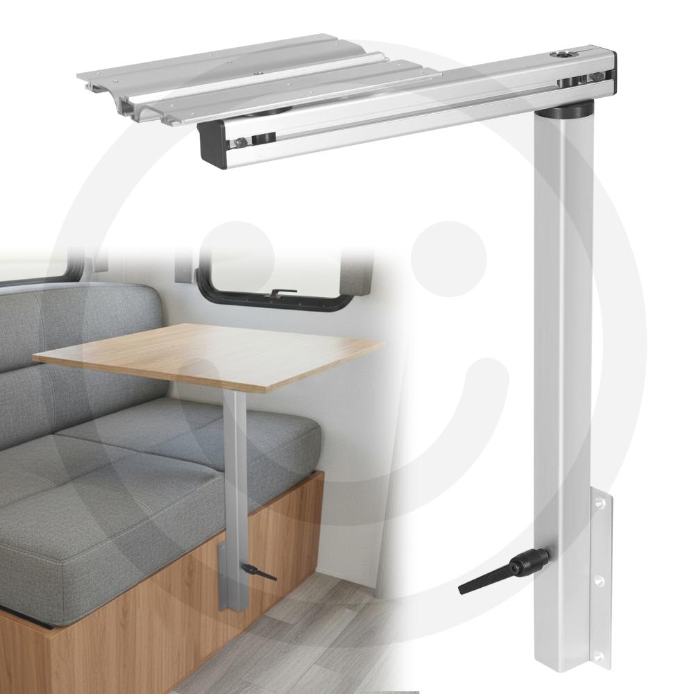 RV Height Adjustable Table Leg 360 Degree Swivel Aluminum Alloy Removable 100IBS Capacity Table Leg for Caravan Motorhome Yachts