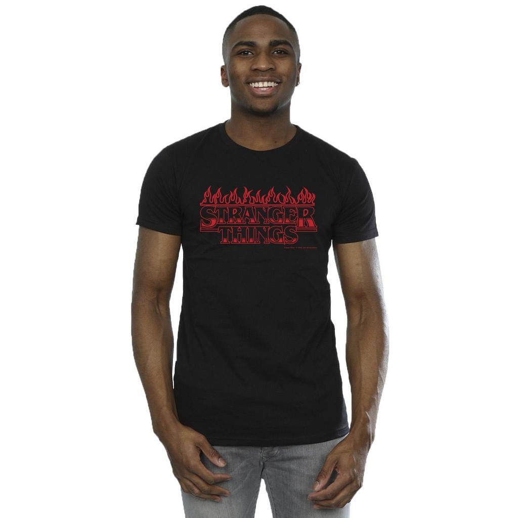 Netflix Mens Stranger Things Flames T-Shirt