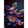 Colorful Pink Purple Butterfly Poster Abstract Glowing Butterfly Wings Print Canvas Painting Living Room Decor Wall Art Pictures