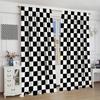 Black And Whit Curta Racing Flag Car Sports Theme Window Treatment For Kids Boys Bedroom Living Room Rod Pocket Blackout