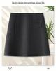 Women's Grey Wool Blend High-Waisted A-Line Skirt - Autumn/Winter 2025 Collection