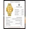 POEDAGAR 1pc Casual Men's Stainless Steel Quartz Wristwatch, Dual Date Display, Business Waterproof Luminous Wristwatch,  Men's Gift