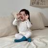 Baby loungewear pajamas infant clothes Class A boneless long johns two-piece set autumn and winter girls' suit
