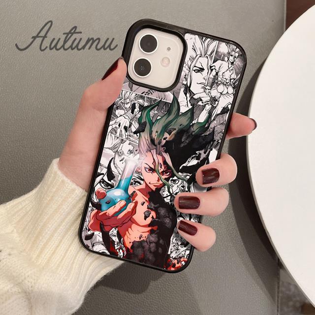 Ishigami Senku Dr. Stein Telefon Fall für iPhone 11 12 13 14 Pro Max mini X XR XS SE 2020 6S 7 8 Plus samsung Galaxy S21 S22 Abdeckung