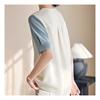 NaVaVa Women Two Tone V Neck Short sleeVe Blouse Nb2184