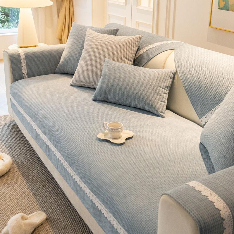 Chenille Sofa Cushions, Thickened And Non-Slip, Simple Modern Sofa Seat Pads, Armrest Pads, Backrest Cushions, Sofa Covers, Sofa Wraps, Fabric Covers