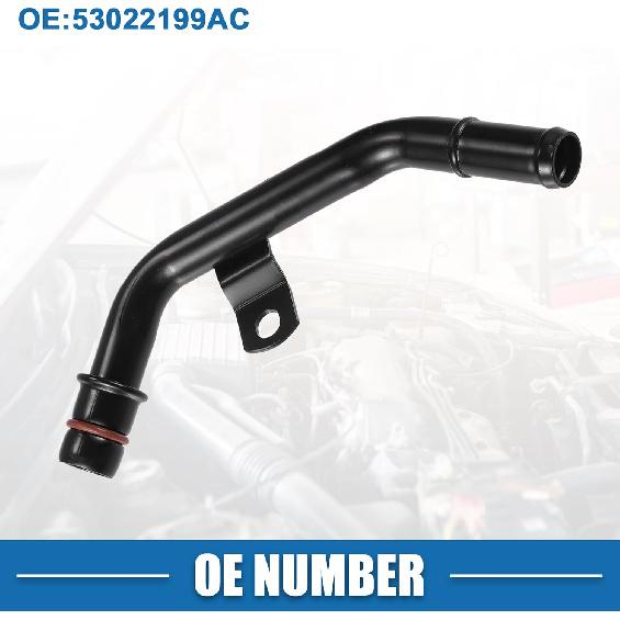 Sestava hadice topení HVAC motoru pro Ram 1500 2500 3500 2011-2023 5.7L č. 53022199AC Vstupní potrubí hadice chladiče Kovové černé