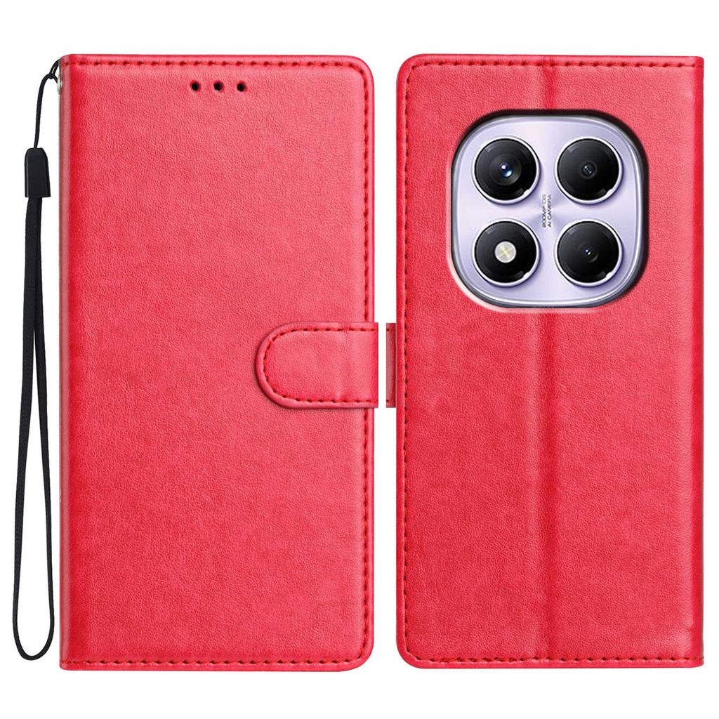 Pro Xiaomi Redmi Note 14 Pro 4G Kožené pouzdro Peněženka Stojánek Kryt na telefon s praktickým poutkem