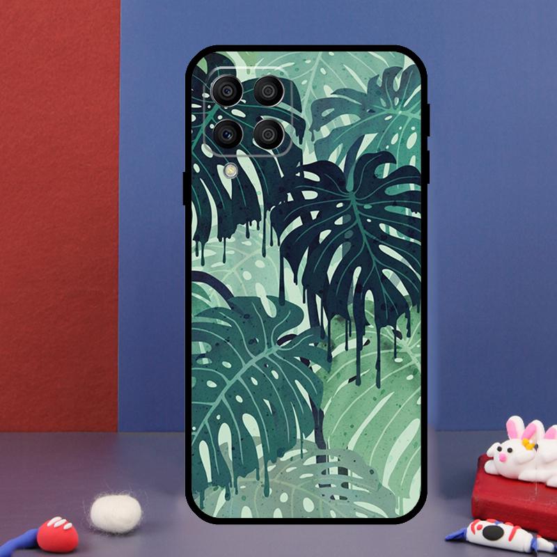 Tropical Monstera Leaves For Samsung Galaxy M15 M55 M33 M13 M23 M53 M31 M51 M14 M34 M54 M20 M30s M52 M32 Phone Case