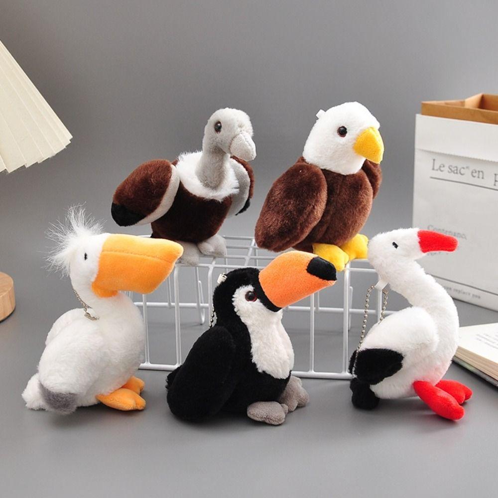 Stuffed Animal Pelican Plush Keyring Toucan Doll Swan Stuffed Doll  Gift For Kids