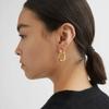 Fashion Personality Simple Brass Plated 18K Real Gold Irregular Section U-Shaped Ear Buckle Earrings Niche Earrings Women