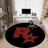 1pz Tappeto Rotondo Ufficio Logo Rockstar Games, Tappetino Interno Adatto per Ufficio, Sotto Sedie da Ufficio Camera da Letto Soggiorno Decorazioni per la Casa, Decorazione Stanza