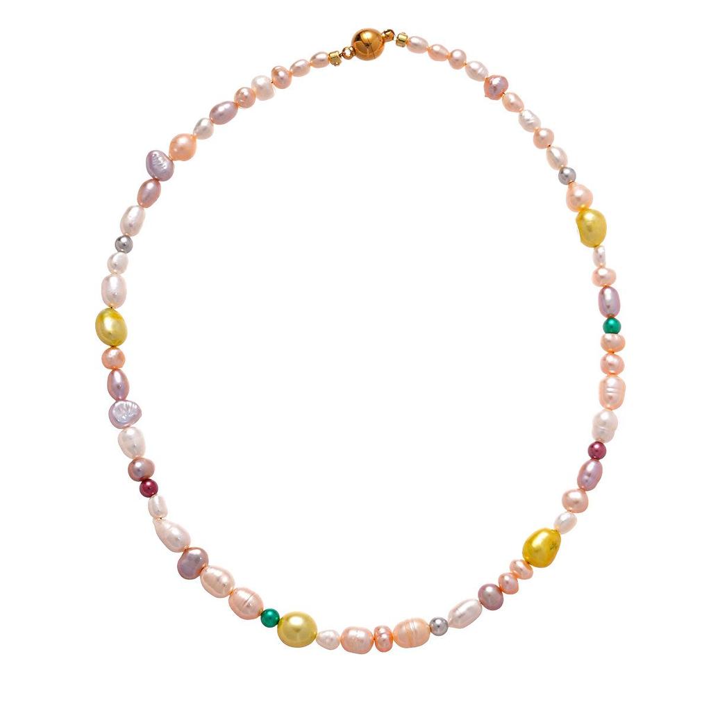 Magnetyczny Choker z Perłami Słodkowodnymi ze Stali Nierdzewnej – Elegancki, Luksusowy Łańcuszek na Dekolt dla Kobiet