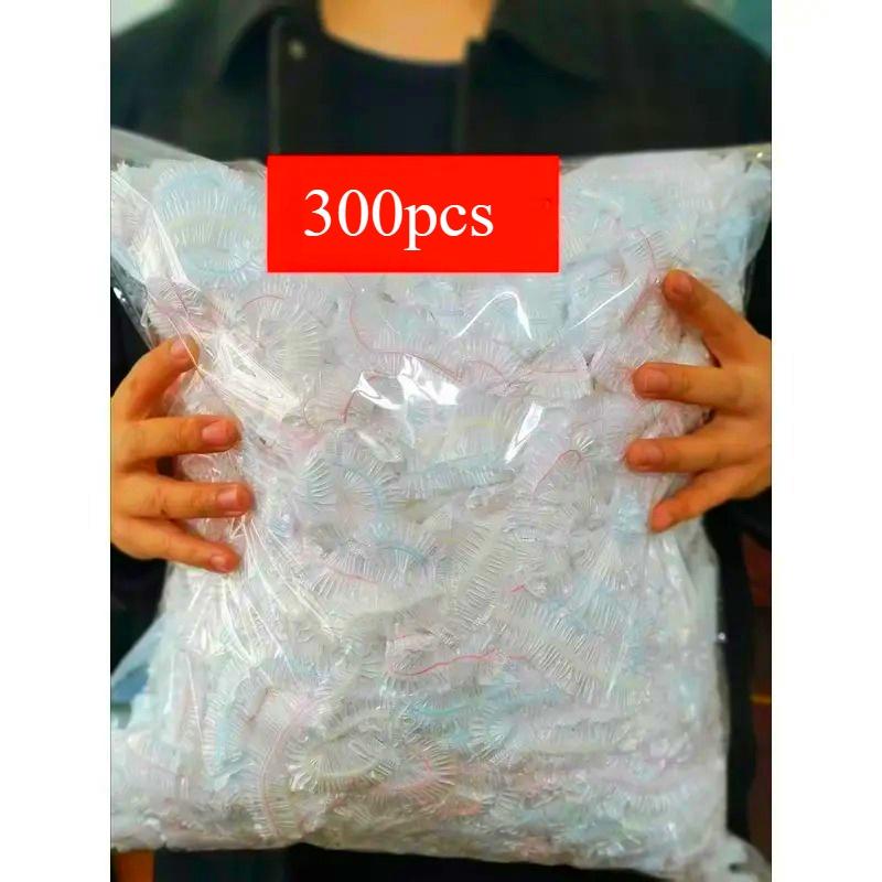 

300pcs Heavy Duty Food Grade Disposable Plastic Wrap – Blue And Red Stretchable Leakproof Dust Cover Cling Film for Kitchen, Party, Travel, Bowls, 300 Color