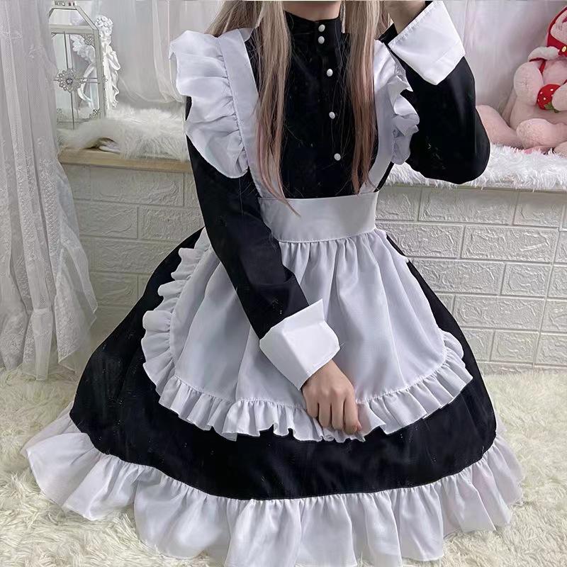 Kostým pro služebnou Cos Roztomilé šaty pro služebnou ve stylu Lolita Sexy Uniform Dámská souprava