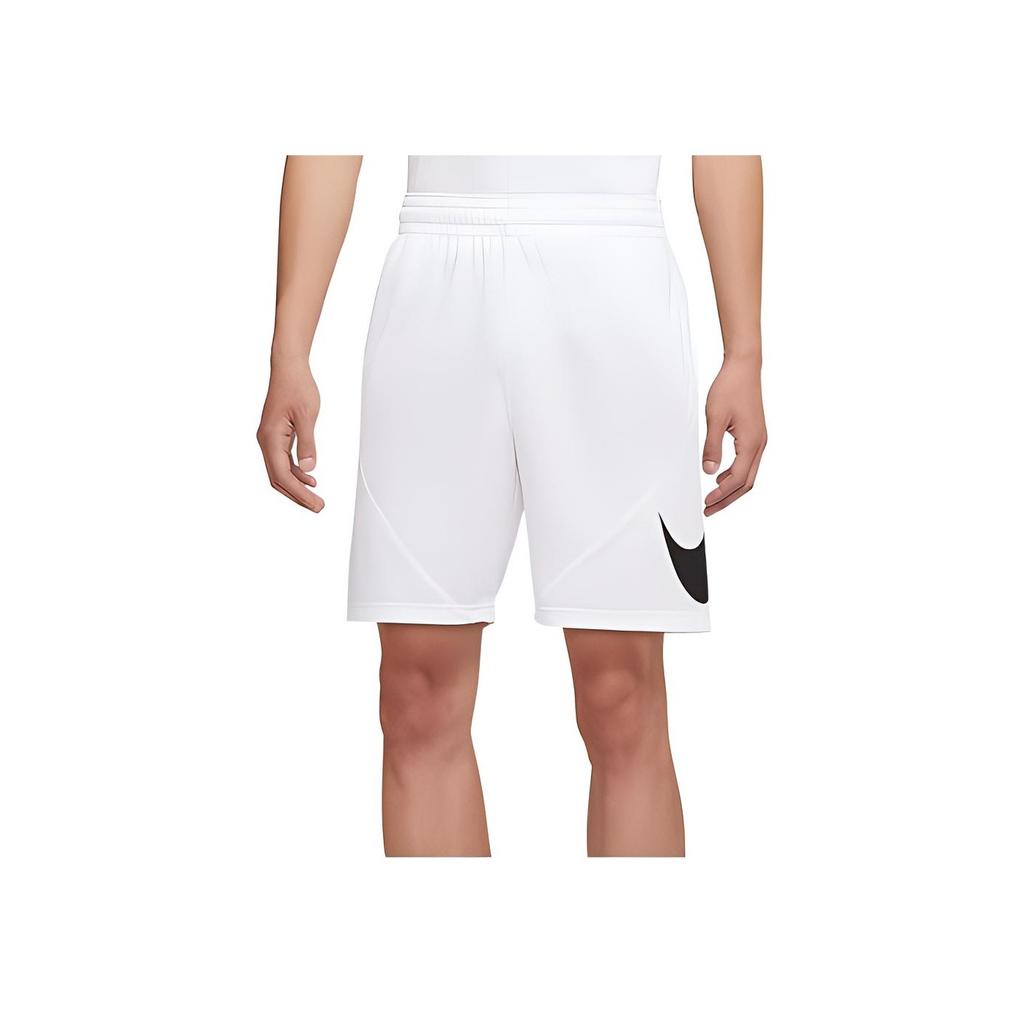 Nike Logo Print Sports Casual Basketball Running Shorts Men Bottoms White CN5299-100
