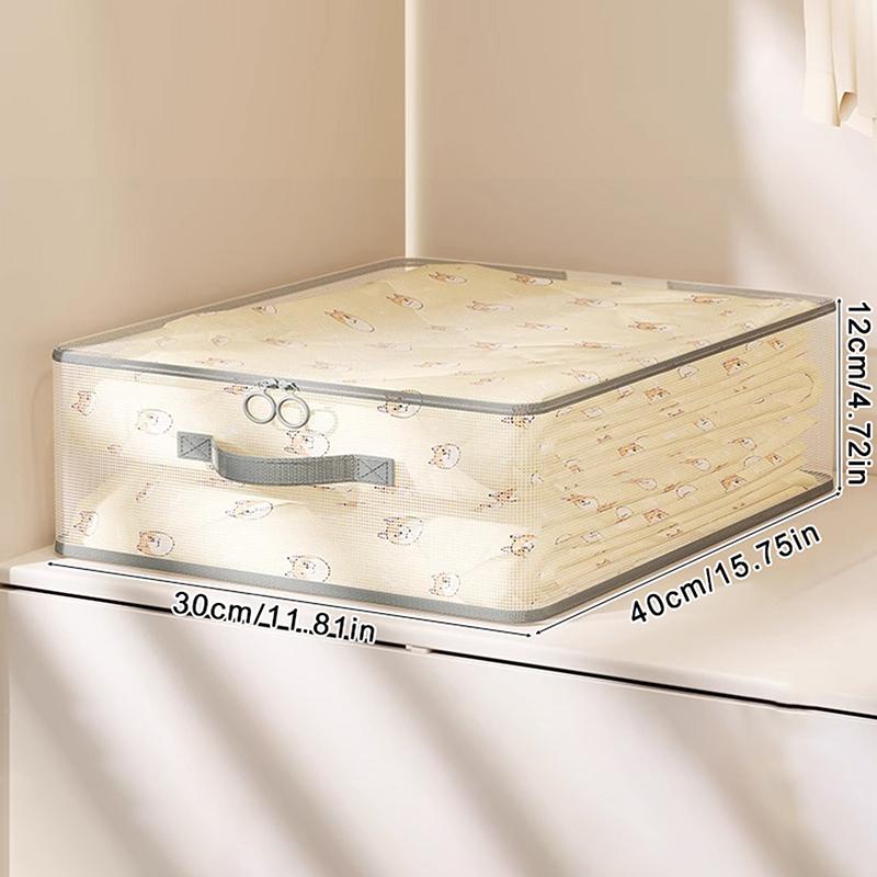 Clear Clothes Storage Bag, Plastic Blanket Storage Bag With Zipper, Foldable Closet Organizer, Moving Bags For Blanket, Bedding
