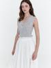 FABRICSEOUL Lace Ribbed Sleeveless Top Knit