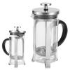 High Temperature Resistant Coffee Pot Filter Press Pot Glass Tea Coffee Maker for Household Kitchen UseSilver 350ml